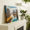 Modern lliving room interior with venice, italy, canvas on the w